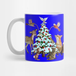 Holiday Woodland Animals Decorate the Tree Mug